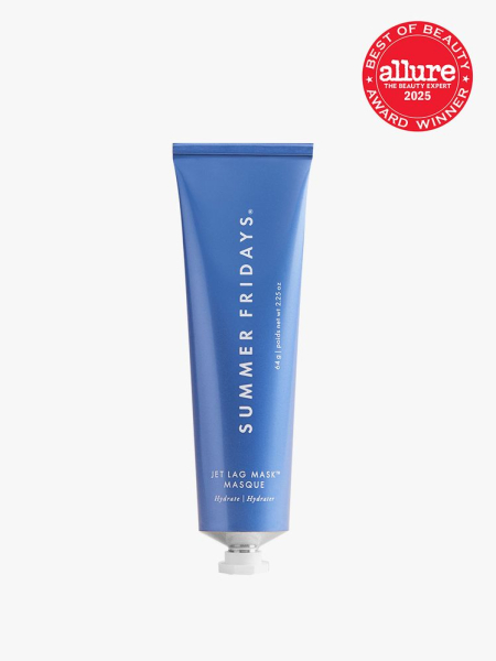 blue tube of face mask on white background